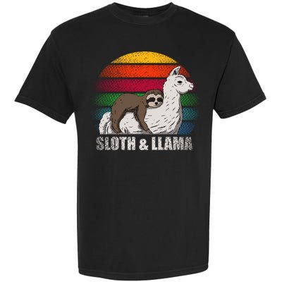Sloth Riding LLAMA Garment-Dyed Heavyweight T-Shirt