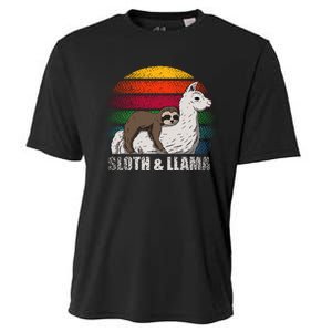 Sloth Riding LLAMA Cooling Performance Crew T-Shirt