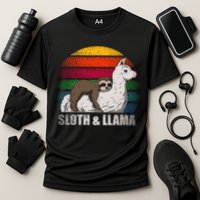 Sloth Riding LLAMA Performance Shirt