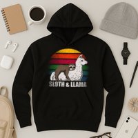 Sloth Riding LLAMA Hoodie