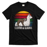 Sloth Riding LLAMA T-Shirt