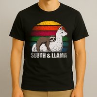 Sloth Riding LLAMA T-Shirt