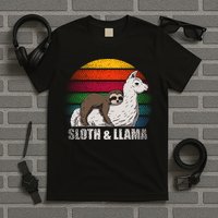 Sloth Riding LLAMA T-Shirt