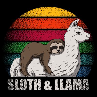 Sloth Riding LLAMA T-Shirt