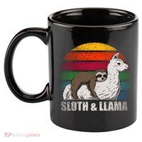 Sloth Riding LLAMA 11oz C Handle Ceramic Mug