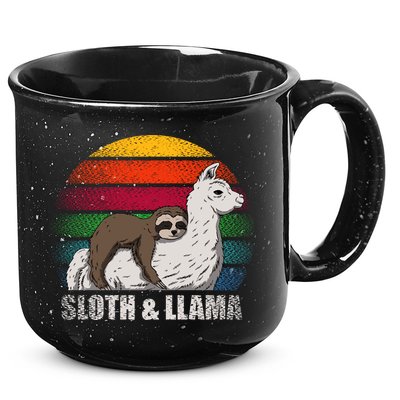 Sloth Riding LLAMA 15oz Campfire Ceramic Mug