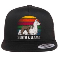 Sloth Riding LLAMA Flatbill Hat