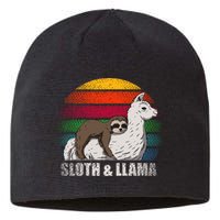 Sloth Riding LLAMA Sustainable Beanie