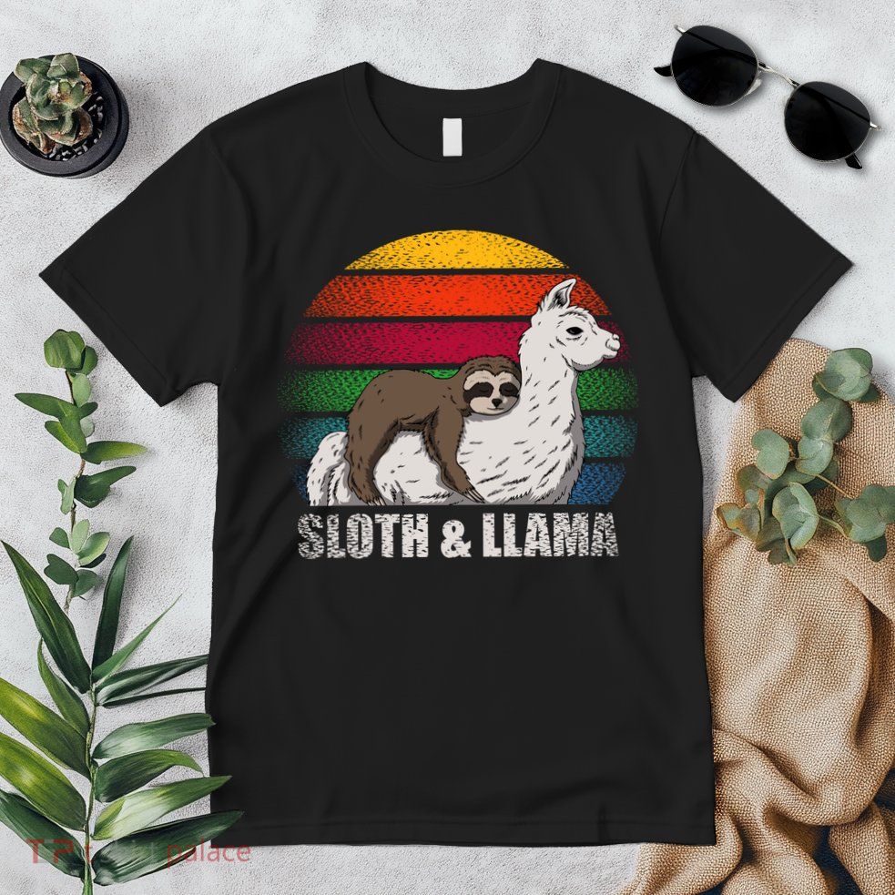 Sloth Riding LLAMA Premium T-Shirt