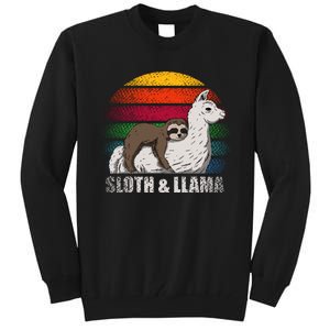 Sloth Riding LLAMA Tall Sweatshirt