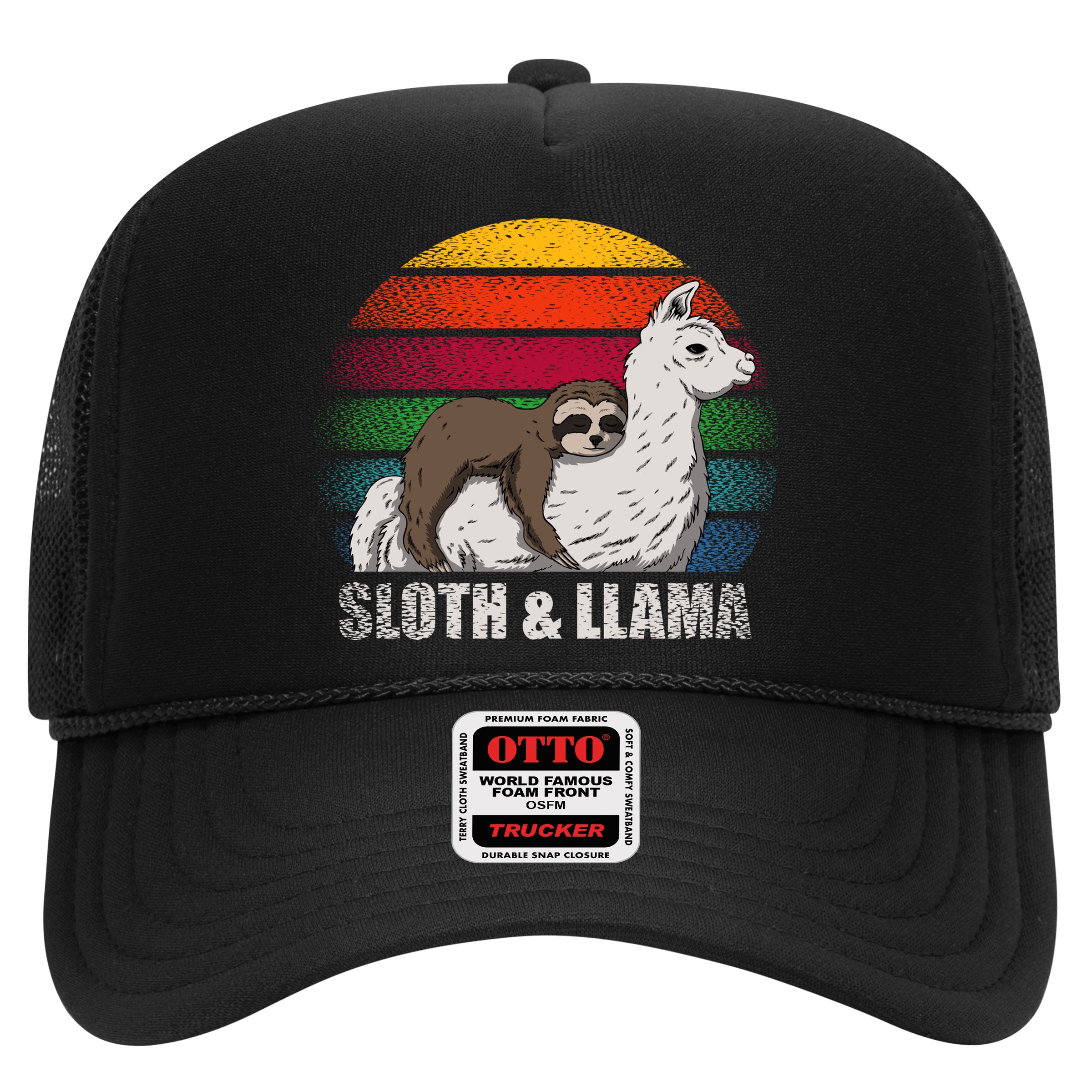 Sloth Riding LLAMA Hat