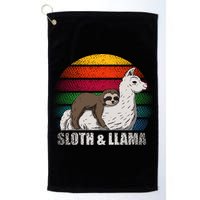 Sloth Riding LLAMA Golf Towel