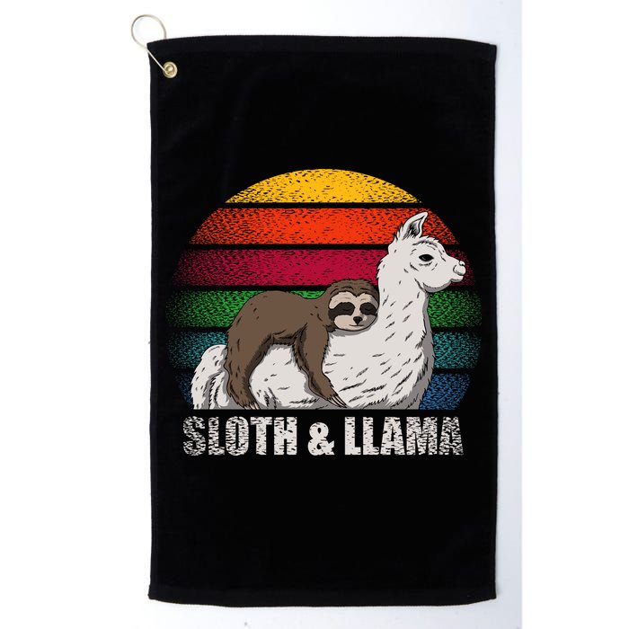 Sloth Riding LLAMA Golf Towel