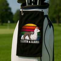 Sloth Riding LLAMA Golf Towel