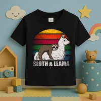 Sloth Riding LLAMA Toddler T-Shirt