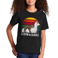 Sloth Riding LLAMA Kids T-Shirt