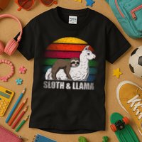 Sloth Riding LLAMA Kids T-Shirt