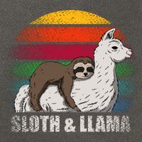 Sloth Riding LLAMA Cotton Canvas Backpack