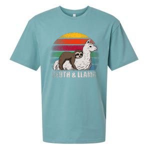 Sloth Riding LLAMA Sueded Cloud Jersey T-Shirt