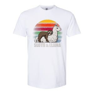 Sloth Riding LLAMA Softstyle CVC T-Shirt