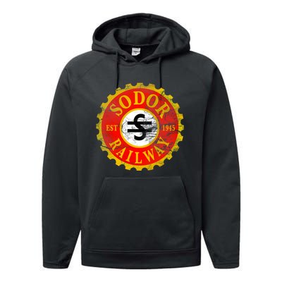 Sodor Railway Logo Distressed Performance Fleece Hoodie