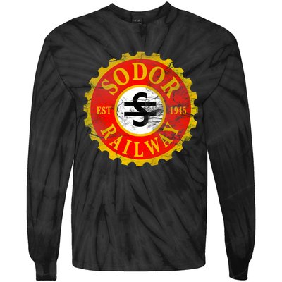 Sodor Railway Logo Distressed Tie-Dye Long Sleeve Shirt