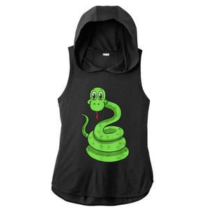 Snake Reptile Lovers Herpetologist Ophiologist Ophiology Ladies PosiCharge Tri-Blend Wicking Draft Hoodie Tank