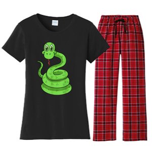 Snake Reptile Lovers Herpetologist Ophiologist Ophiology Women's Flannel Pajama Set