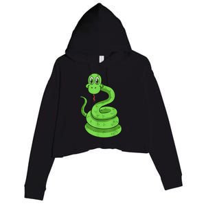 Snake Reptile Lovers Herpetologist Ophiologist Ophiology Crop Fleece Hoodie