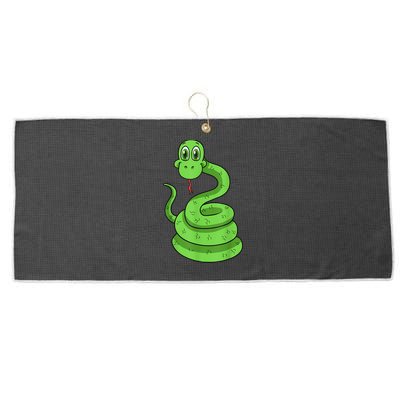 Snake Reptile Lovers Herpetologist Ophiologist Ophiology Large Microfiber Waffle Golf Towel