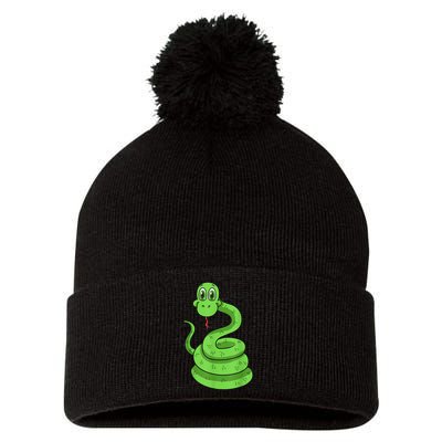 Snake Reptile Lovers Herpetologist Ophiologist Ophiology Pom Pom 12in Knit Beanie