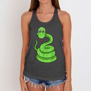 Snake Reptile Lovers Herpetologist Ophiologist Ophiology Women's Knotted Racerback Tank