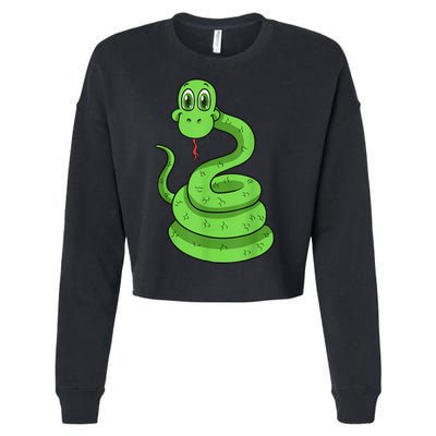 Snake Reptile Lovers Herpetologist Ophiologist Ophiology Cropped Pullover Crew