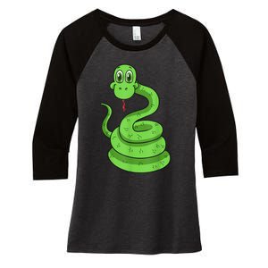 Snake Reptile Lovers Herpetologist Ophiologist Ophiology Women's Tri-Blend 3/4-Sleeve Raglan Shirt