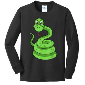 Snake Reptile Lovers Herpetologist Ophiologist Ophiology Kids Long Sleeve Shirt