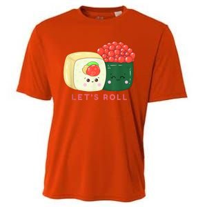 Sushi Roll Lets Roll Funny Japanese Design Cooling Performance Crew T-Shirt