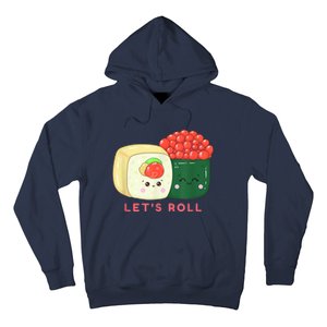 Sushi Roll Lets Roll Funny Japanese Design Hoodie