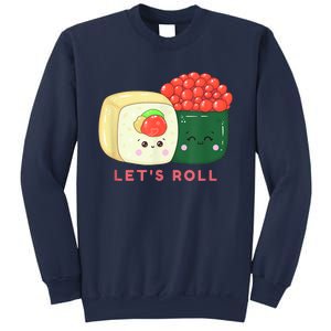 Sushi Roll Lets Roll Funny Japanese Design Sweatshirt