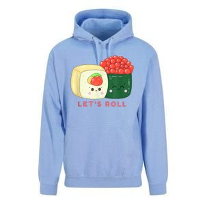 Sushi Roll Lets Roll Funny Japanese Design Unisex Surf Hoodie