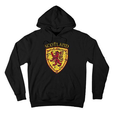 Scottish Rampant Lion Scotland Coat Of Arms Banner Hoodie