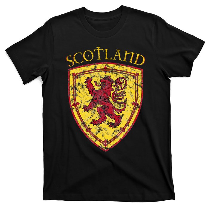 Scottish Rampant Lion Scotland Coat Of Arms Banner T-Shirt