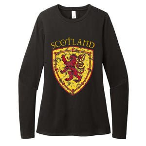 Scottish Rampant Lion Scotland Coat Of Arms Banner Womens CVC Long Sleeve Shirt