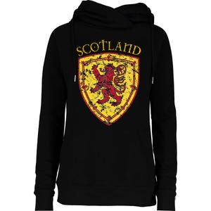 Scottish Rampant Lion Scotland Coat Of Arms Banner Womens Funnel Neck Pullover Hood