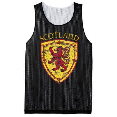 Scottish Rampant Lion Scotland Coat Of Arms Banner Mesh Reversible Basketball Jersey Tank