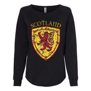 Scottish Rampant Lion Scotland Coat Of Arms Banner Womens California Wash Sweatshirt