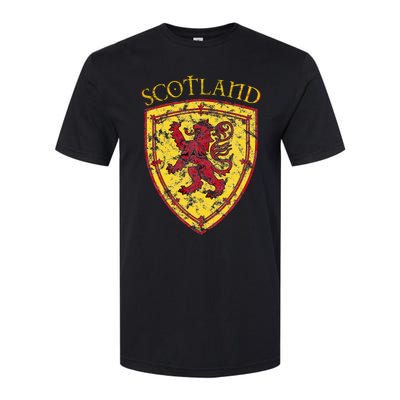 Scottish Rampant Lion Scotland Coat Of Arms Banner Softstyle CVC T-Shirt