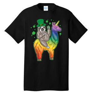 Sloth Rainbow Leprechaun Tall T-Shirt