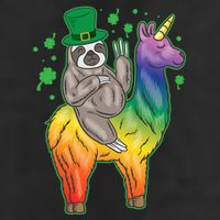 Sloth Rainbow Leprechaun Beanie