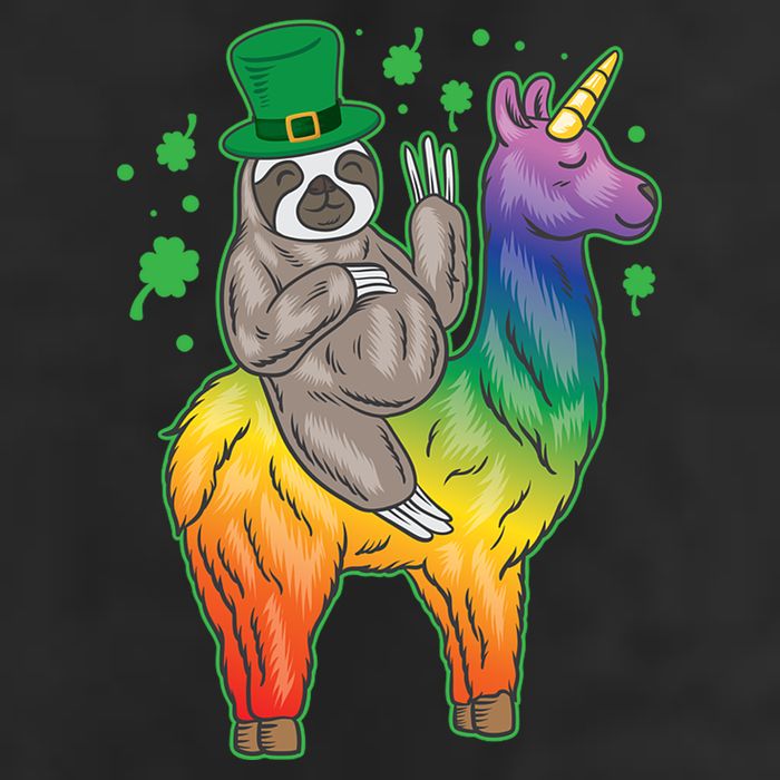 Sloth Rainbow Leprechaun Beanie