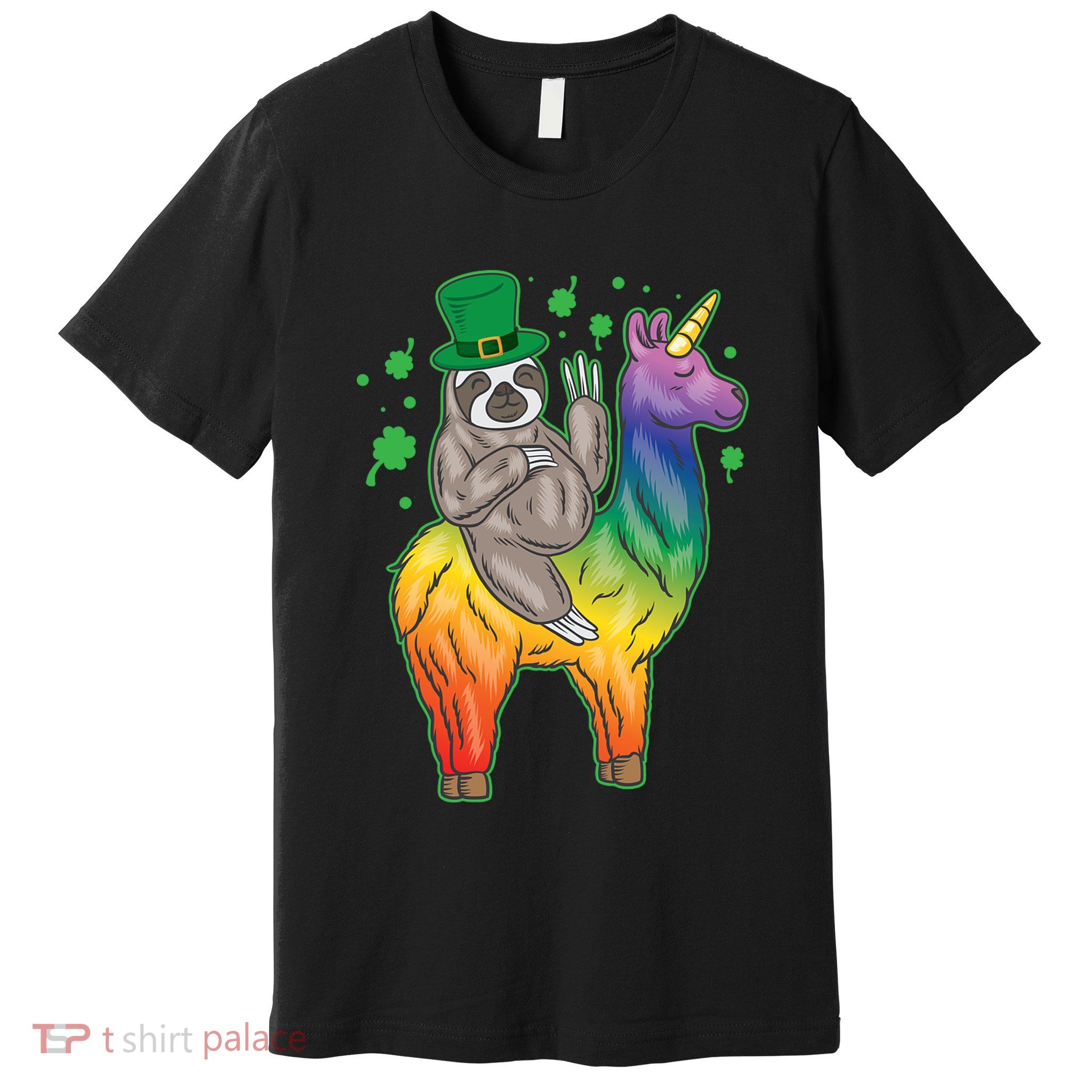 Sloth Rainbow Leprechaun Premium T-Shirt